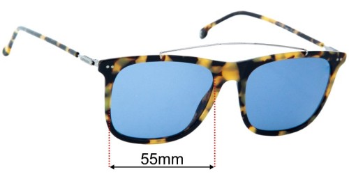 Verres De Rechange Pour Lunettes De Soleil Carrera 122/S - 61mm, Protection UV 100%, Neufs Avec étiquettes